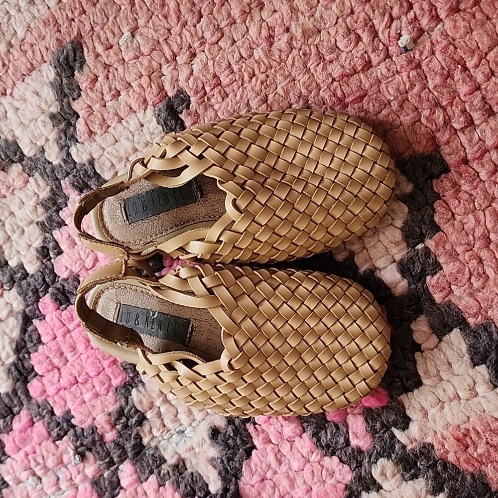 Kids Lu & Ken Co leather woven sandals